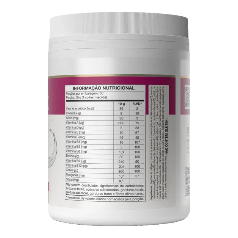 Tabela nutricional e ingredientes do Colagentek Neutro 300g Vitafor