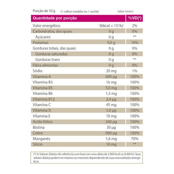 colagentek neutro vitafor tabela nutricional