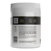 Creafort creatina 300g Vitafor – verso do pote com modo de preparo e recomendação de uso