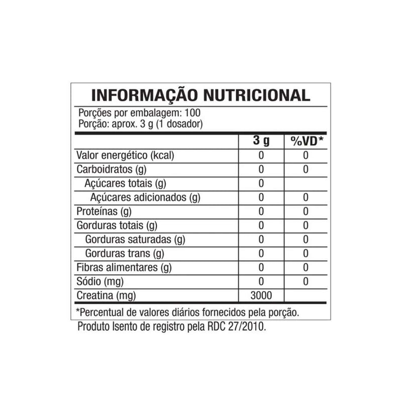 tabela nutricional crearina black skull