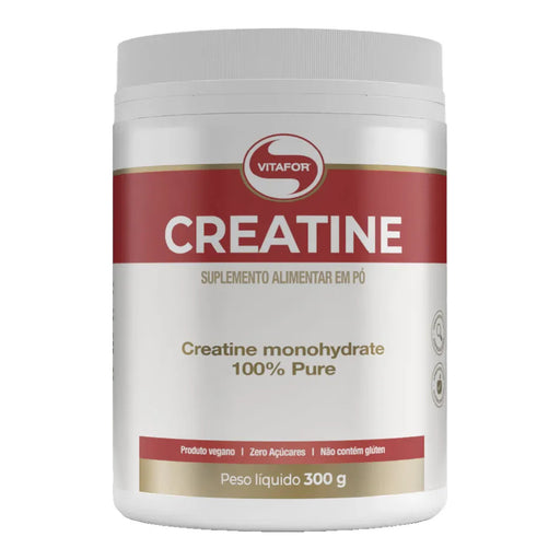 Creatine creatina monohidratada 300g Vitafor – pote, vista frontal