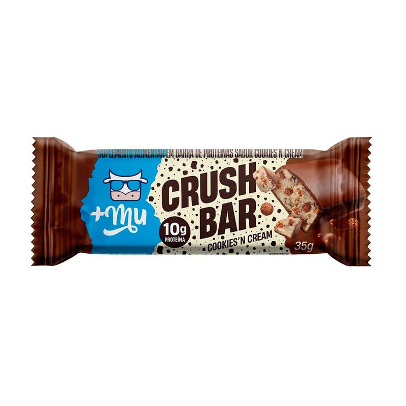 Barra de Proteina Crushbar Cookies'n Cream 2.0 35G - +mu