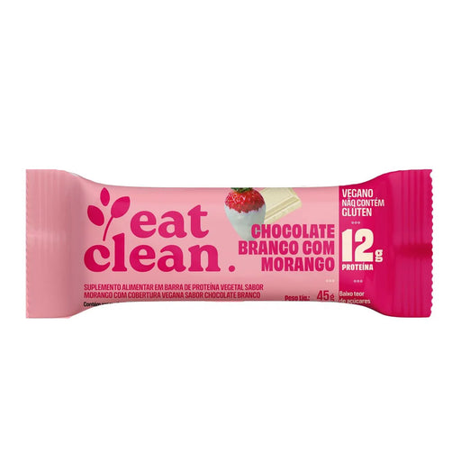 barra de proteina eat clean sabor chocolate branco com morango 45g - Dux Nutrition