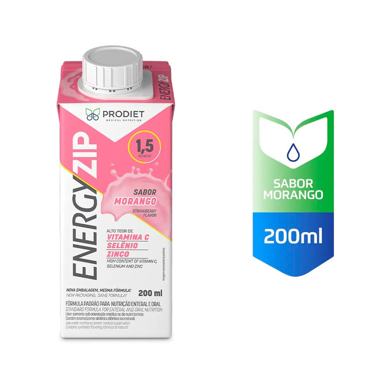 Energyzip Morango 200ml - Prodiet