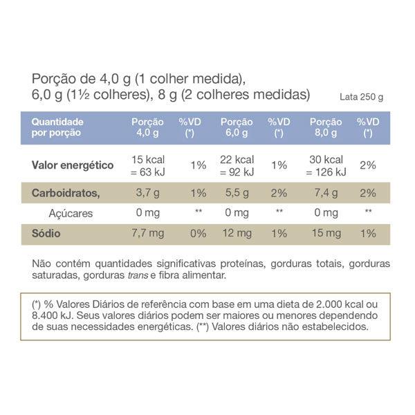 Tabela Nutricional Espefor Espessante Alimentar