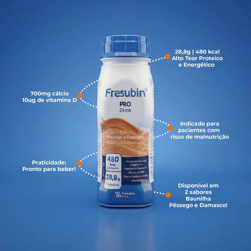 beneficios do suplemento alimentar fresubin pro drink pessego e damasco