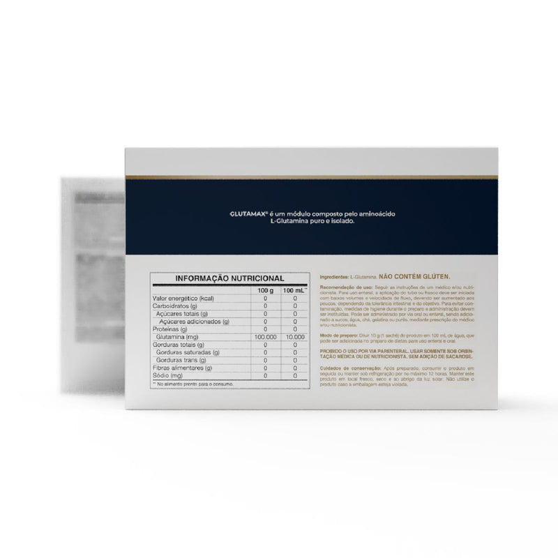 Glutamax L-Glutamina 30 Sachês de 10g tabela nutricional