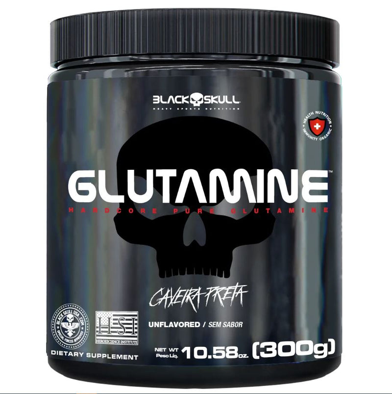 Glutamina 300g - Black Skull
