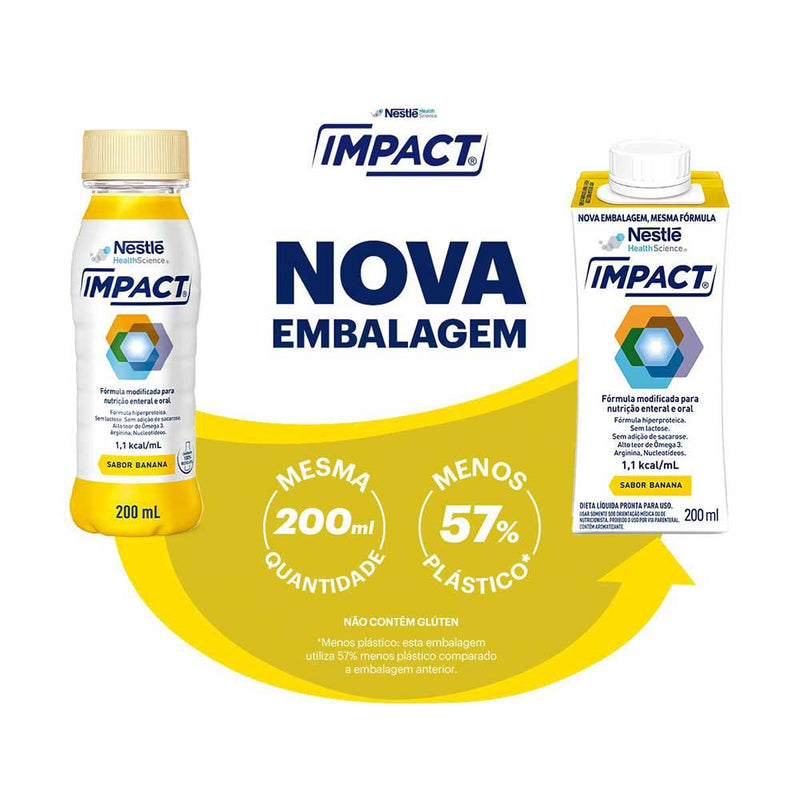 suplemento alimentar impact banana nova embalagem