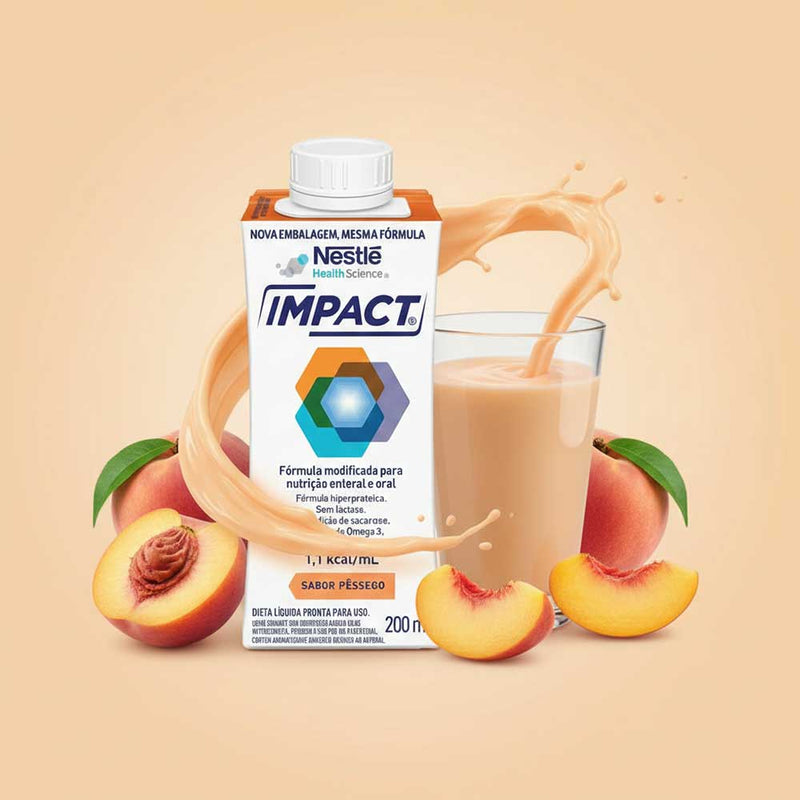 suplemento alimentar impact pessego 200ml nestlé