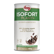 Isofort Plant sabor Cacau 450g Vitafor – proteína vegetal, lata, vista frontal