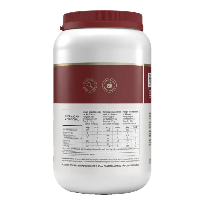 Tabela nutricional e ingredientes do Isofort WPI Chocolate 900g Vitafor
