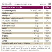 tabela nutricional do whey protein Isofort Beauty Cacau 25g Sachê
