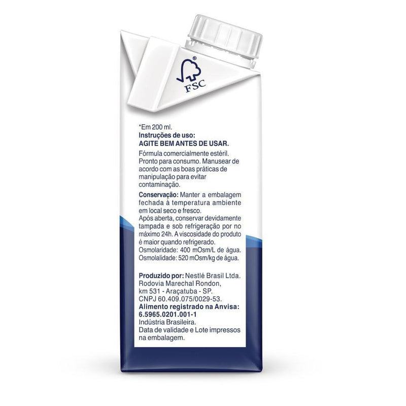 Modo de uso Fórmula pediátrica Isosource Junior Plus sabor baunilha 200ml