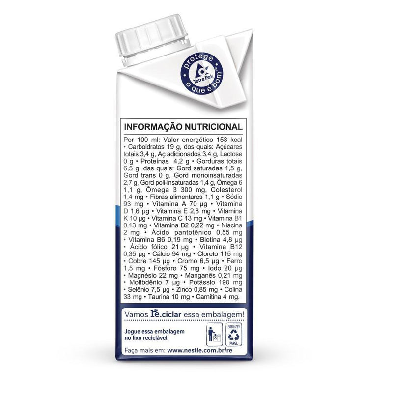 Tabela de informação nutricional Isosource Junior Plus 200ml