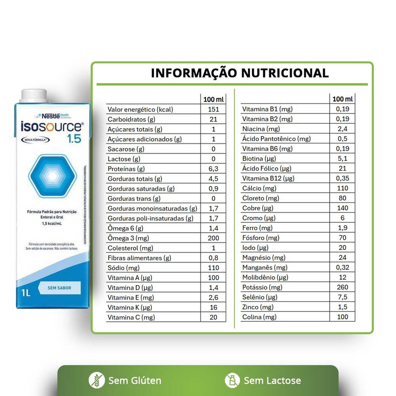 tabela nutricional dieta enteral isosource 1.5