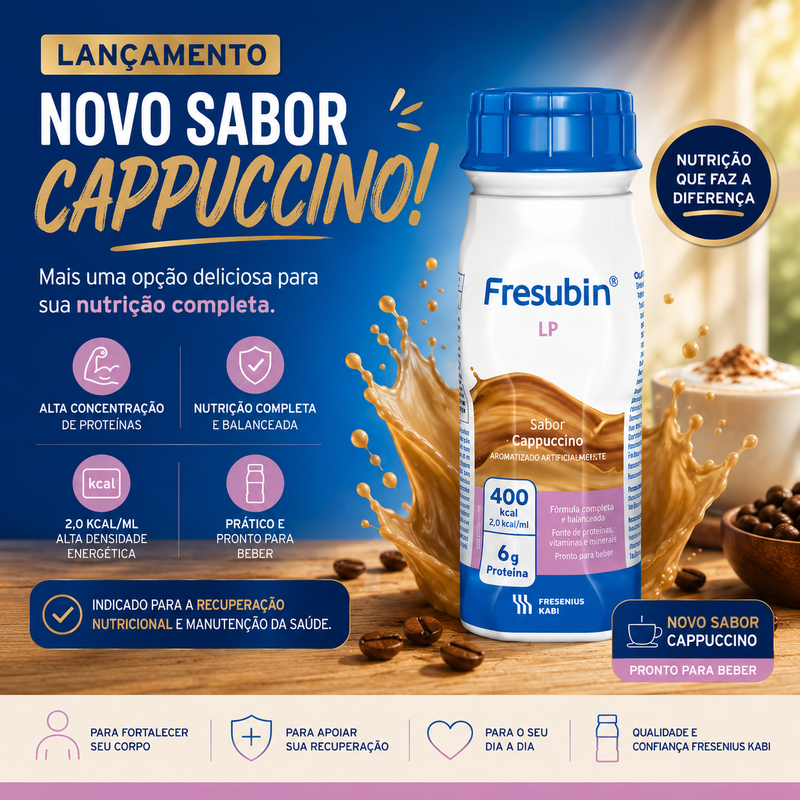 lançamento novo sabor fresubin lp cappuccino
