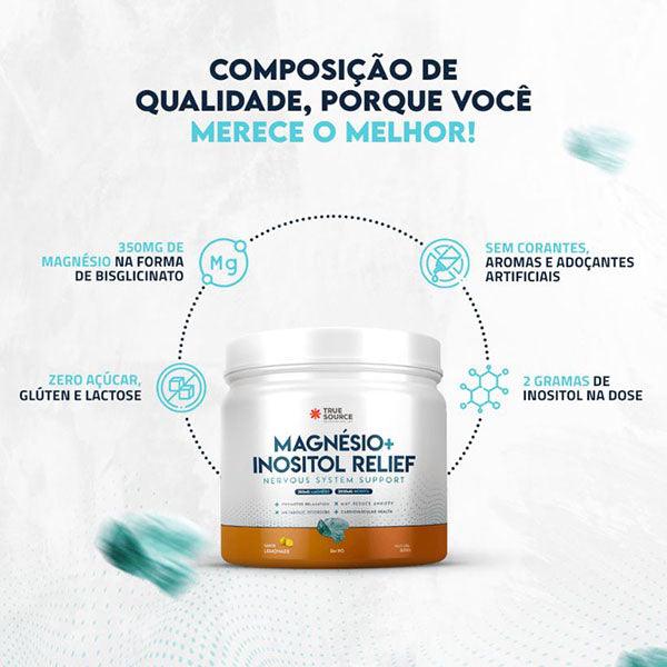 Magnésio + Inositol Relief Sabor Limão 300g - True Source