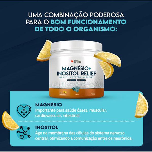 Magnésio + Inositol Relief Sabor Limão 300g - True Source