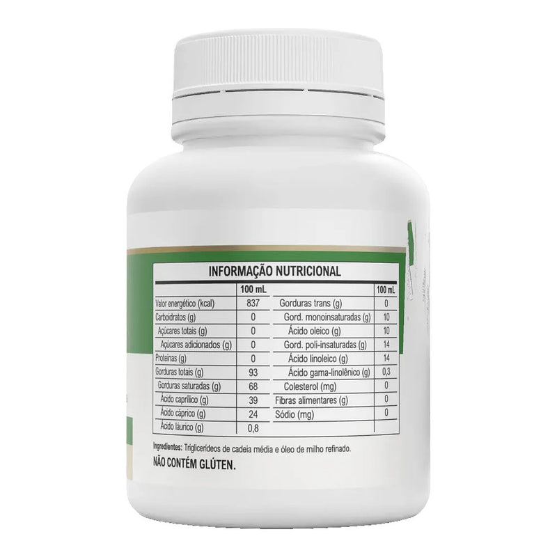 Tabela nutricional e ingredientes do MCT com AGE 250ml Vitafor