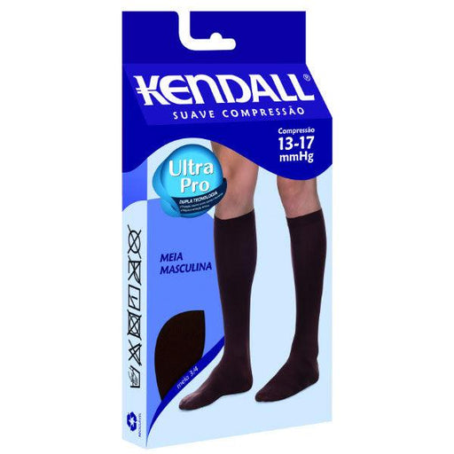 Meia de Compressão Masculina 3/4 Preto suave compressão Tamanho M - Kendall