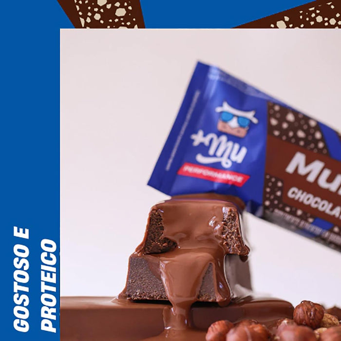 Barra de Proteina Mukebar Chocolate com Avelã  60g - +MU
