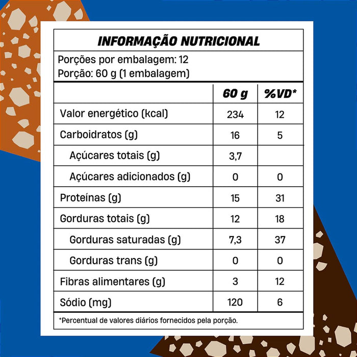 Barra de Proteina Mukebar Chocolate com Avelã  60g - +MU