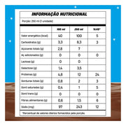 tabela nutricional Mulkshake Chocolate 250ml - +MU