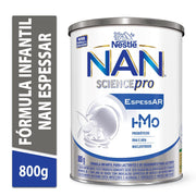 NAN Science Pro EspessAR HMO 800g em demonstração de tamanho da embalagem de 15 cm