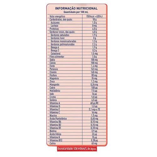 Tabela Nutricional Novasource Gi Control Baunilha 1L - Nestlé