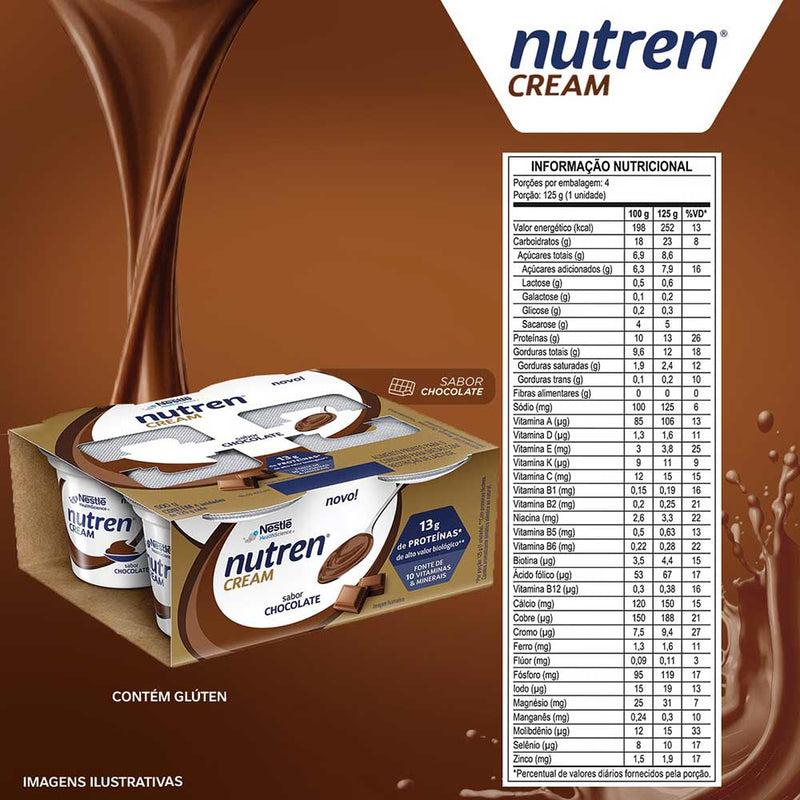 nutren cream chocolate tabela nutricional
