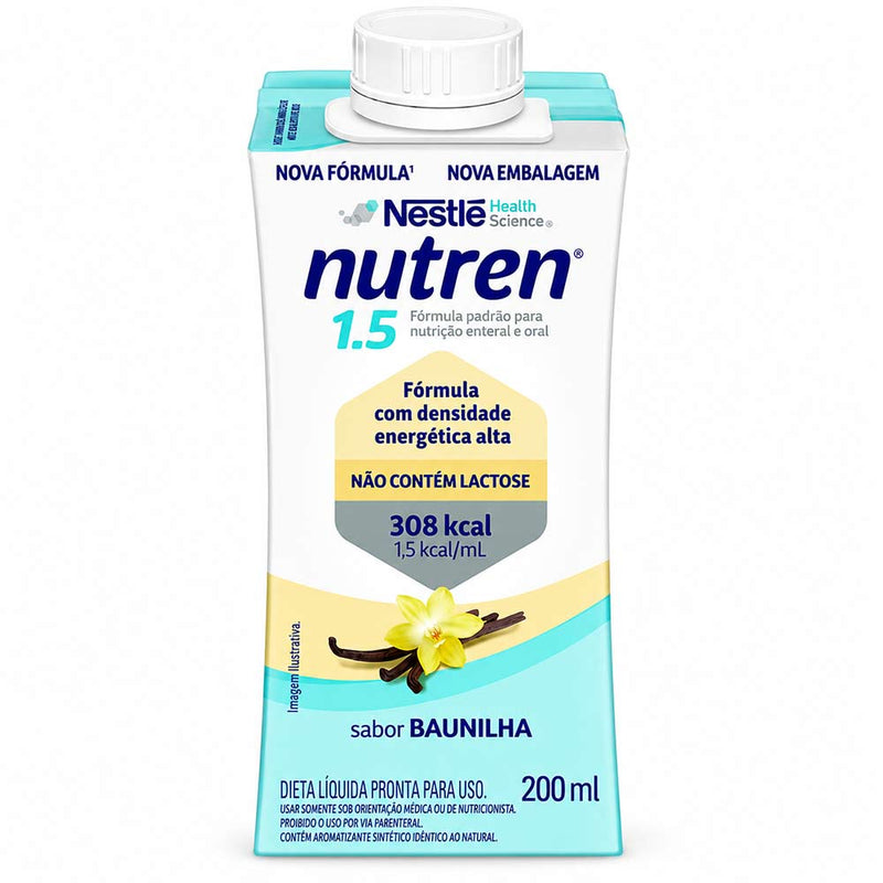 Nutren 1.5 Baunilha 200ml Nestlé Health Science nova embalagem