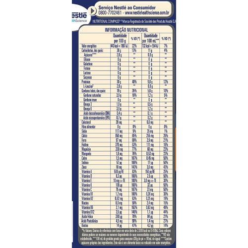 tabela nutricional Nutren Fortify Sem Sabor 360g - Nestlé