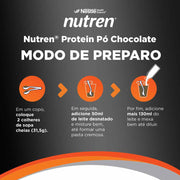 modo de preparo nutren protein em pó sabor chocolate nestlé