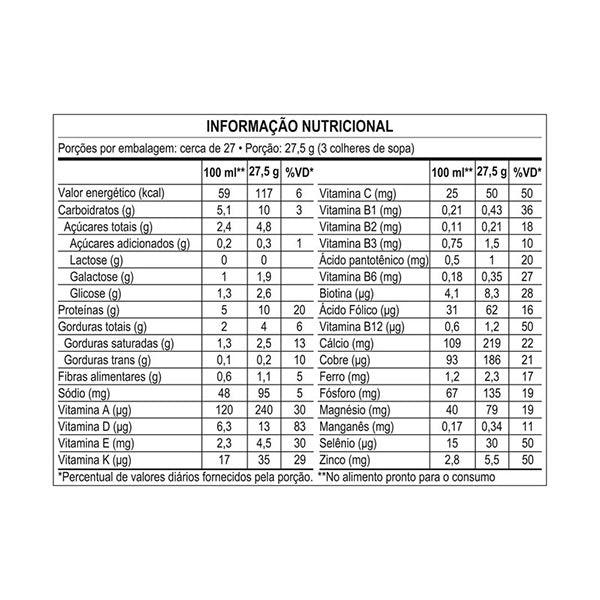tabela nutricional nutren senior zero lactose baunilha