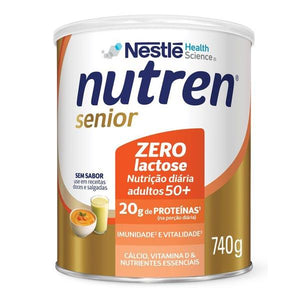 Nutren Senior Zero Lactose Sem Sabor 740g - Nestlé