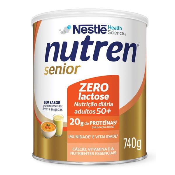 Nutren Senior Zero Lactose Sem Sabor 740g - Nestlé