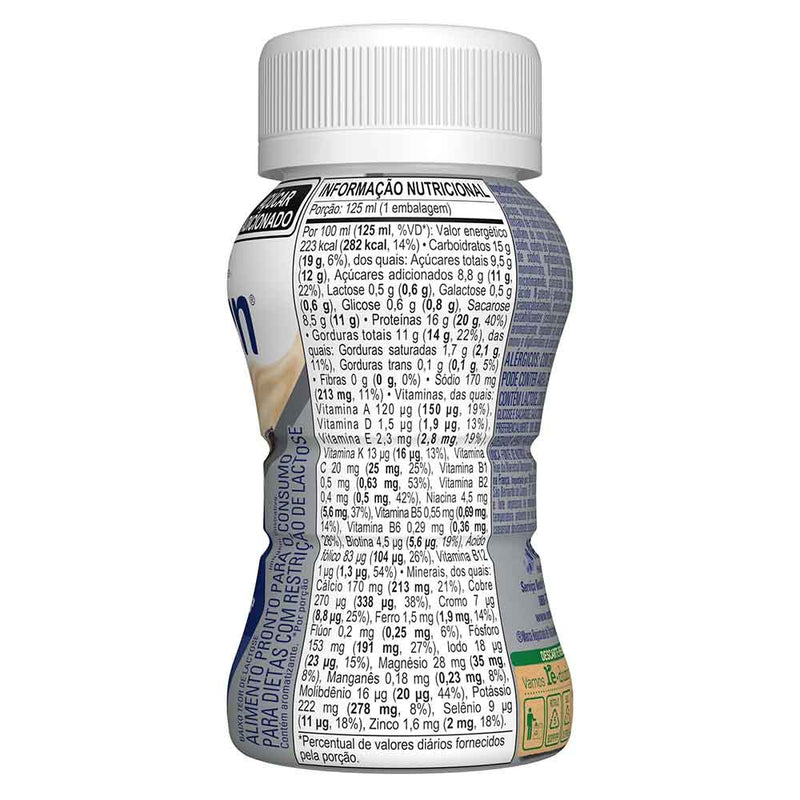 tabela nutricional Nutren Ultra Baunilha 125ml - Nestlé