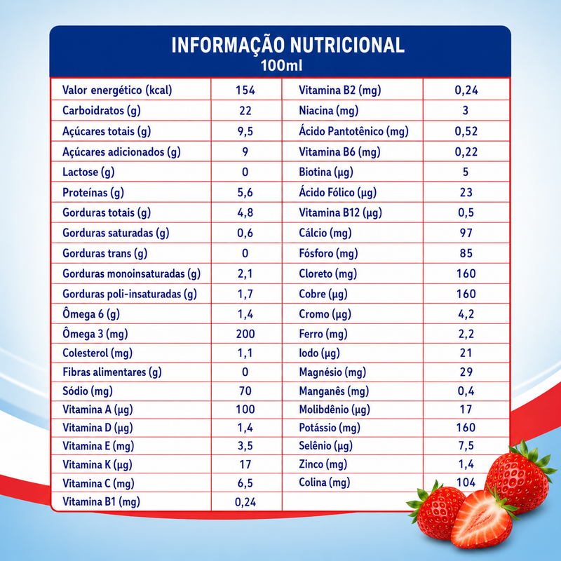 nutren 15 morango 200ml tabela nutricional