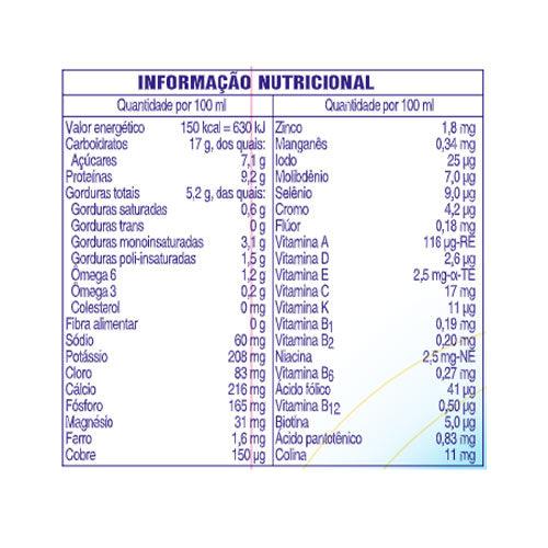 tabela nutricional Nutridrink Protein Baunilha 200ml - Danone