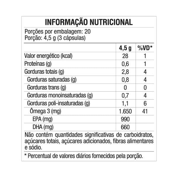 tabela nutricional omegafor plus