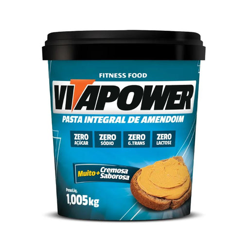 Pasta de Amendoim Integral Sabor Tradicional 1005g - Vitapower