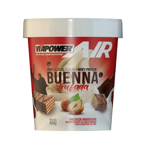 Pasta de Amendoim Air Sabor Sorvete Buenna Trufado 600g - Vitapower