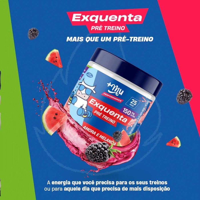 Pre Treino Exquenta Amora e Melancia 300g - +mu