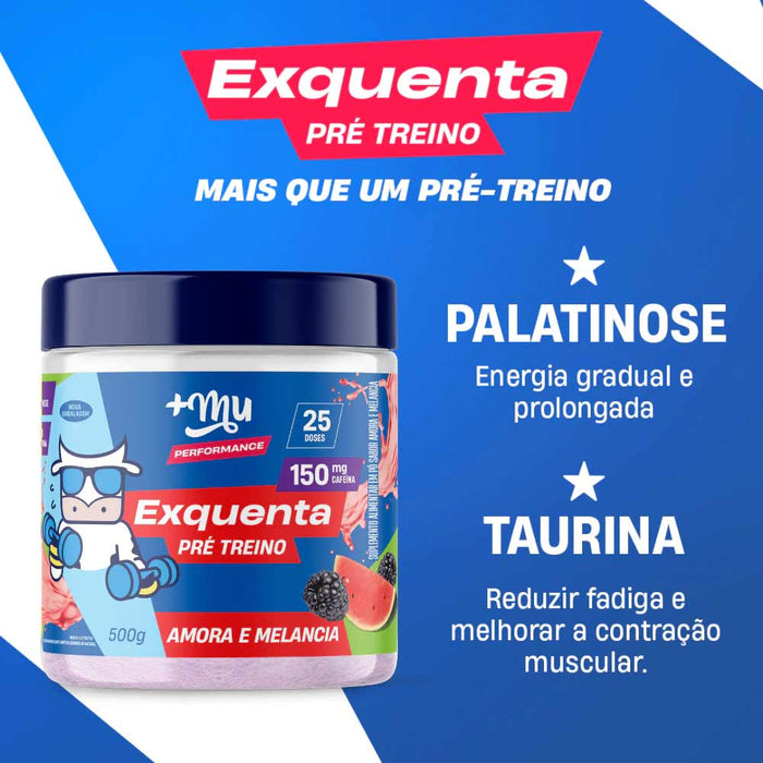 Pre Treino Exquenta Amora e Melancia 300g - +mu