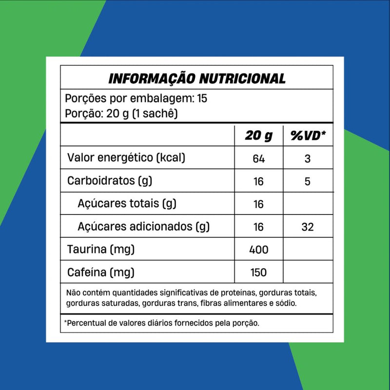 Pré-Treino Exquenta Sachê 20g Maçã Verde - +MU - tabela nutricional