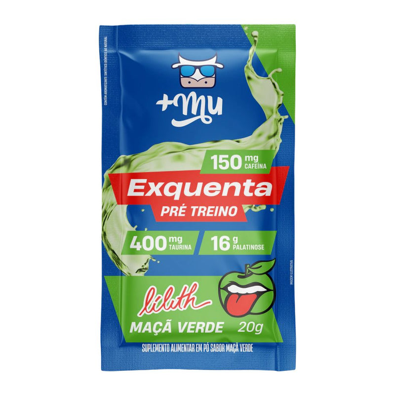 Pré-Treino Exquenta Sachê 20g Maçã Verde - +MU