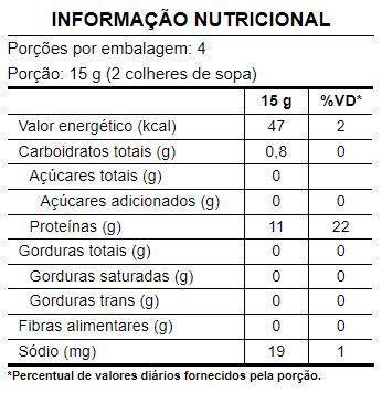 Tabela Nutricional Pura Juice Protein Sabor Limão 60g - Pura Vida