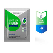 Frente da caixa Enterfiber Prebiotic com 10 sachês