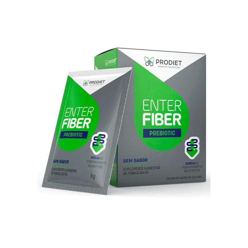 Caixa e sachê do Enterfiber Prebiotic 5 g Prodiet